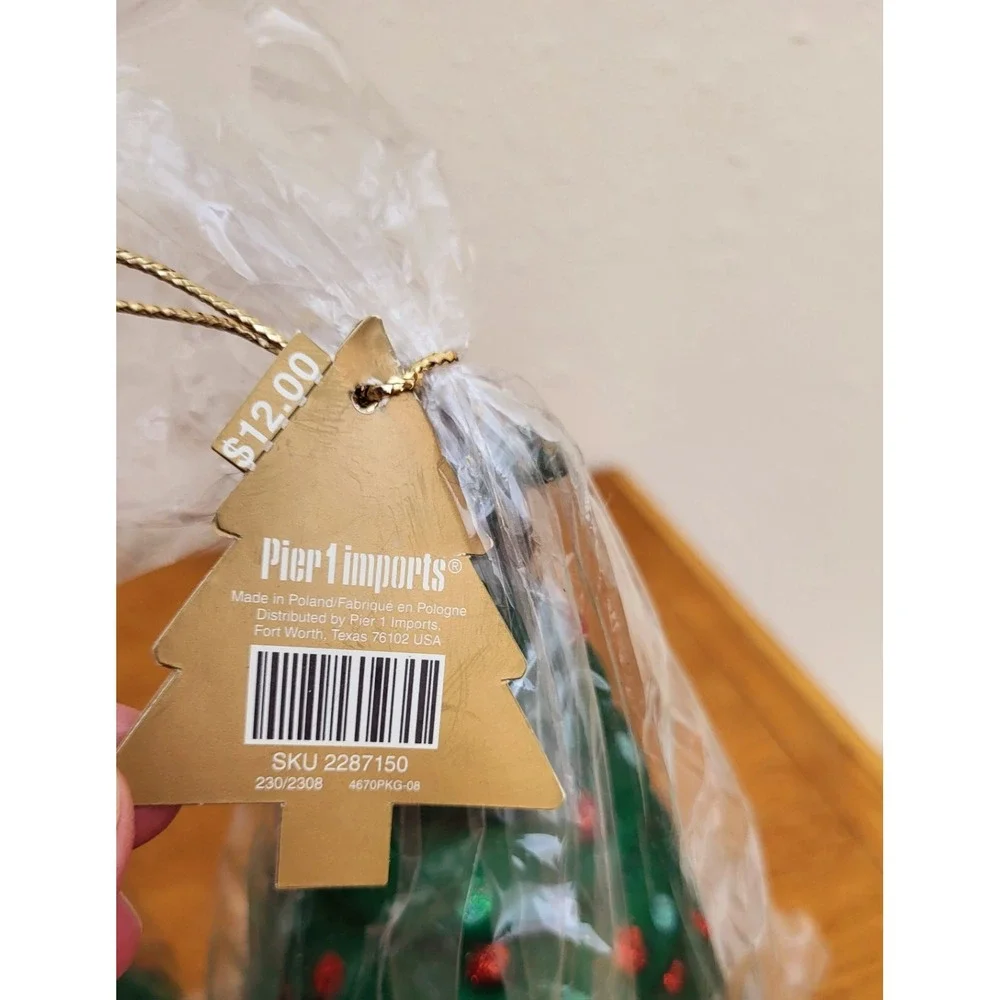 Pair of Pier 1 Imports‎ Christmas Tree Candles 'Almost Vintage 2008' Deadstock